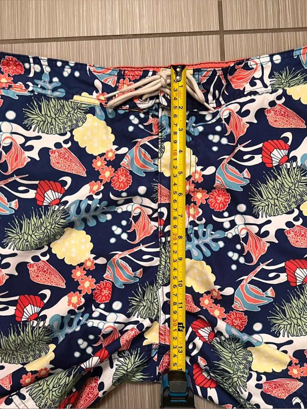 Nautica Swim Trunks Mens Suit Fish Tropical board shorts large